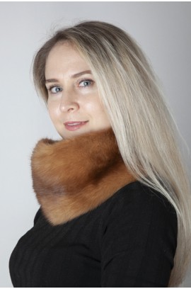 Golden marten fur neck warmer